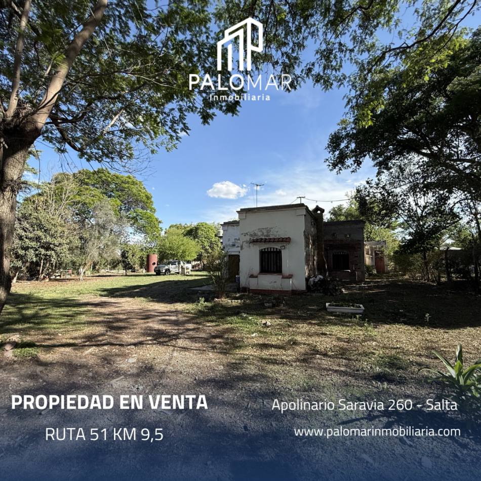 PROPIEDAD EN VENTA - EL ENCON - RUTA 51 KM 9 ½